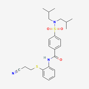 N-(2-((2-cyanoethyl)thio)phenyl)-4-(N,N-diisobutylsulfamoyl)benzamide