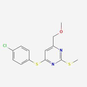 [6-[(4-Chlorophenyl)sulfanyl]-2-(methylsulfanyl)-4-pyrimidinyl]methyl methyl ether