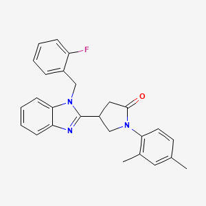 1-(2,4-dimethylphenyl)-4-[1-(2-fluorobenzyl)-1H-benzimidazol-2-yl]pyrrolidin-2-one