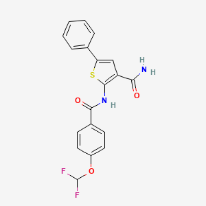2-[[4-(Difluoromethoxy)benzoyl]amino]-5-phenylthiophene-3-carboxamide