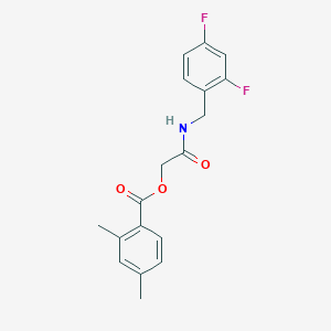 2-((2,4-Difluorobenzyl)amino)-2-oxoethyl 2,4-dimethylbenzoate