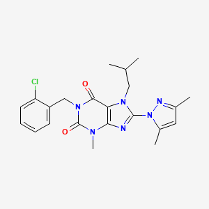 1-(2-chlorobenzyl)-8-(3,5-dimethyl-1H-pyrazol-1-yl)-7-isobutyl-3-methyl-1H-purine-2,6(3H,7H)-dione