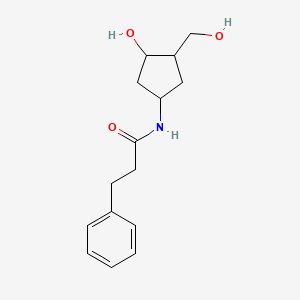 N-(3-hydroxy-4-(hydroxymethyl)cyclopentyl)-3-phenylpropanamide