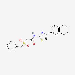 2-(benzylsulfonyl)-N-(4-(5,6,7,8-tetrahydronaphthalen-2-yl)thiazol-2-yl)acetamide