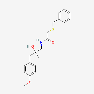 2-(benzylthio)-N-(2-hydroxy-3-(4-methoxyphenyl)-2-methylpropyl)acetamide