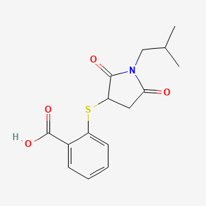 2-((1-Isobutyl-2,5-dioxopyrrolidin-3-yl)thio)benzoic acid