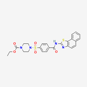 molecular formula C25H24N4O5S2 B3005611 ethyl 4-[4-({naphtho[2,1-d][1,3]thiazol-2-yl}carbamoyl)benzenesulfonyl]piperazine-1-carboxylate CAS No. 361174-03-0