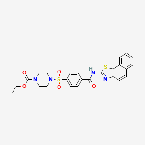 Ethyl 4-((4-(naphtho[2,1-d]thiazol-2-ylcarbamoyl)phenyl)sulfonyl)piperazine-1-carboxylate
