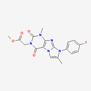 Methyl 2-[6-(4-fluorophenyl)-4,7-dimethyl-1,3-dioxopurino[7,8-a]imidazol-2-yl]acetate