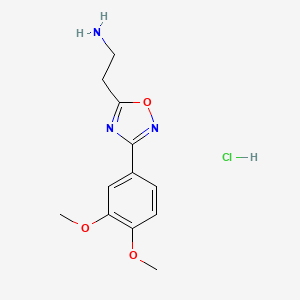 2-[3-(3,4-Dimethoxyphenyl)-1,2,4-oxadiazol-5-yl]ethanamine;hydrochloride