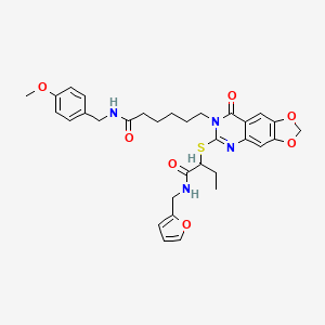 6-[6-[(1-{[(2-furylmethyl)amino]carbonyl}propyl)thio]-8-oxo[1,3]dioxolo[4,5-g]quinazolin-7(8H)-yl]-N-(4-methoxybenzyl)hexanamide