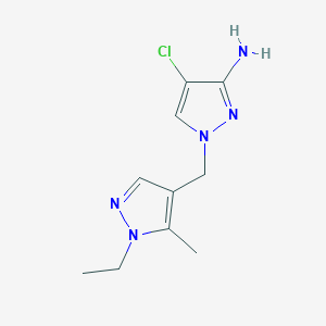 4-Chloro-1-((1-ethyl-5-methyl-1H-pyrazol-4-yl)methyl)-1H-pyrazol-3-amine