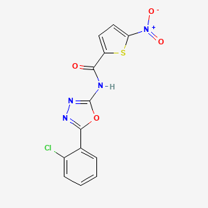 molecular formula C13H7ClN4O4S B3005636 N-[5-(2-chlorophenyl)-1,3,4-oxadiazol-2-yl]-5-nitrothiophene-2-carboxamide CAS No. 865249-43-0