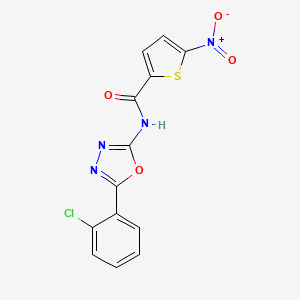 molecular formula C13H7ClN4O4S B3005636 N-(5-(2-chlorophenyl)-1,3,4-oxadiazol-2-yl)-5-nitrothiophene-2-carboxamide CAS No. 865249-43-0