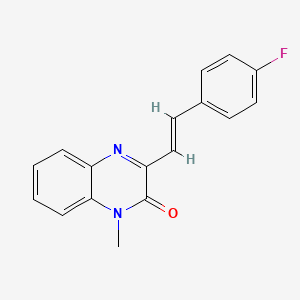 molecular formula C17H13FN2O B3005641 3-[2-(4-fluorophenyl)vinyl]-1-methyl-2(1H)-quinoxalinone CAS No. 831186-91-5