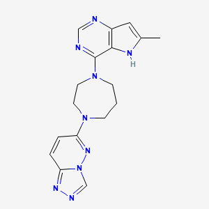 6-(4-(6-methyl-5H-pyrrolo[3,2-d]pyrimidin-4-yl)-1,4-diazepan-1-yl)-[1,2,4]triazolo[4,3-b]pyridazine