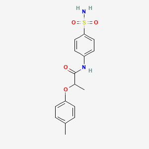 molecular formula C16H18N2O4S B3005657 2-(4-methylphenoxy)-N-(4-sulfamoylphenyl)propanamide CAS No. 817633-09-3
