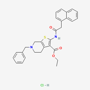 Ethyl 6-benzyl-2-(2-(naphthalen-1-yl)acetamido)-4,5,6,7-tetrahydrothieno[2,3-c]pyridine-3-carboxylate hydrochloride