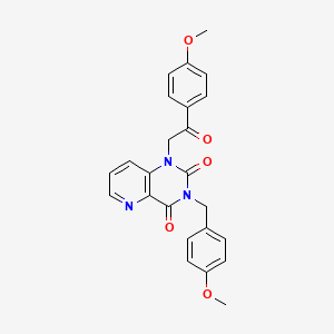 molecular formula C24H21N3O5 B3005663 3-(4-methoxybenzyl)-1-(2-(4-methoxyphenyl)-2-oxoethyl)pyrido[3,2-d]pyrimidine-2,4(1H,3H)-dione CAS No. 923677-26-3