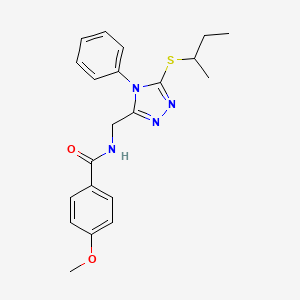 N-((5-(sec-butylthio)-4-phenyl-4H-1,2,4-triazol-3-yl)methyl)-4-methoxybenzamide