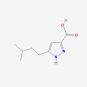 molecular formula C9H14N2O2 B3005665 5-(3-methylbutyl)-1H-pyrazole-3-carboxylic Acid CAS No. 856256-86-5