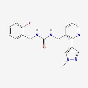 1-(2-fluorobenzyl)-3-((2-(1-methyl-1H-pyrazol-4-yl)pyridin-3-yl)methyl)urea