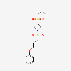 3-(Isobutylsulfonyl)-1-((3-phenoxypropyl)sulfonyl)azetidine