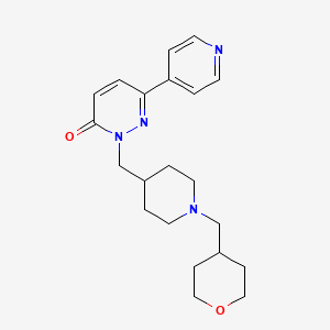 2-({1-[(Oxan-4-yl)methyl]piperidin-4-yl}methyl)-6-(pyridin-4-yl)-2,3-dihydropyridazin-3-one