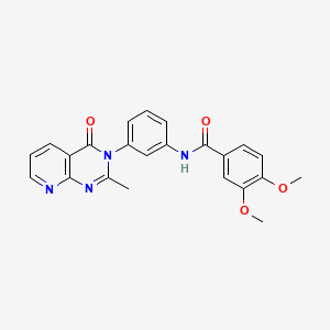 3,4-dimethoxy-N-[3-(2-methyl-4-oxopyrido[2,3-d]pyrimidin-3-yl)phenyl]benzamide
