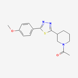 1-(3-(5-(4-Methoxyphenyl)-1,3,4-thiadiazol-2-yl)piperidin-1-yl)ethanone