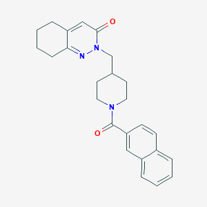 2-[[1-(Naphthalene-2-carbonyl)piperidin-4-yl]methyl]-5,6,7,8-tetrahydrocinnolin-3-one