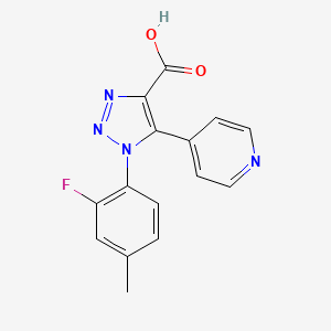 1-(2-fluoro-4-methylphenyl)-5-(pyridin-4-yl)-1H-1,2,3-triazole-4-carboxylic acid