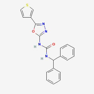 molecular formula C20H16N4O2S B3005715 1-Benzhydryl-3-(5-(thiophen-3-yl)-1,3,4-oxadiazol-2-yl)urea CAS No. 1251686-95-9
