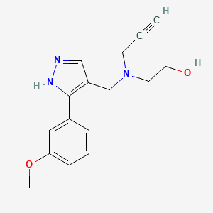 molecular formula C16H19N3O2 B3005718 2-[[5-(3-Methoxyphenyl)-1H-pyrazol-4-yl]methyl-prop-2-ynylamino]ethanol CAS No. 2249683-06-3