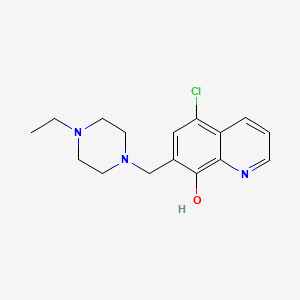 molecular formula C16H20ClN3O B3005723 5-氯-7-[(4-乙基哌嗪-1-基)甲基]喹啉-8-醇 CAS No. 305372-76-3