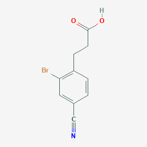 molecular formula C10H8BrNO2 B3005740 3-(2-Bromo-4-cyanophenyl)propanoic acid CAS No. 1783615-81-5