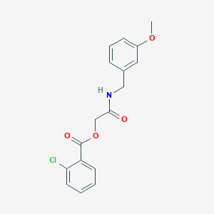 molecular formula C17H16ClNO4 B3005771 2-((3-Methoxybenzyl)amino)-2-oxoethyl 2-chlorobenzoate CAS No. 1002419-31-9
