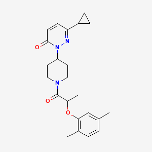 6-Cyclopropyl-2-[1-[2-(2,5-dimethylphenoxy)propanoyl]piperidin-4-yl]pyridazin-3-one