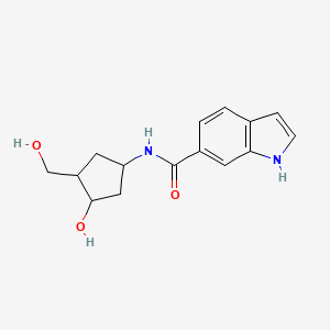 N-(3-hydroxy-4-(hydroxymethyl)cyclopentyl)-1H-indole-6-carboxamide
