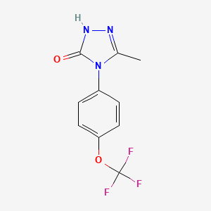 molecular formula C10H8F3N3O2 B3005783 5-methyl-4-[4-(trifluoromethoxy)phenyl]-2,4-dihydro-3H-1,2,4-triazol-3-one CAS No. 155432-34-1