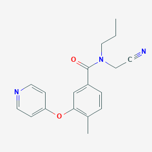 molecular formula C18H19N3O2 B3005788 N-(Cyanomethyl)-4-methyl-N-propyl-3-pyridin-4-yloxybenzamide CAS No. 1385374-03-7