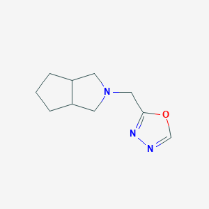 molecular formula C10H15N3O B3005792 2-(3,3a,4,5,6,6a-Hexahydro-1H-cyclopenta[c]pyrrol-2-ylmethyl)-1,3,4-oxadiazole CAS No. 2329211-28-9