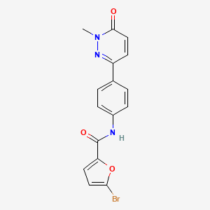 molecular formula C16H12BrN3O3 B3005797 5-bromo-N-(4-(1-methyl-6-oxo-1,6-dihydropyridazin-3-yl)phenyl)furan-2-carboxamide CAS No. 941998-10-3