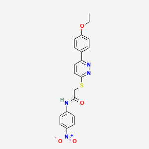molecular formula C20H18N4O4S B3005798 2-[6-(4-ethoxyphenyl)pyridazin-3-yl]sulfanyl-N-(4-nitrophenyl)acetamide CAS No. 893974-54-4
