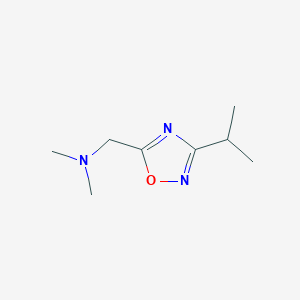 molecular formula C8H15N3O B3005800 Dimethyl({[3-(propan-2-yl)-1,2,4-oxadiazol-5-yl]methyl})amine CAS No. 2284077-48-9