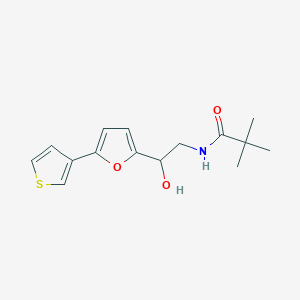 molecular formula C15H19NO3S B3005801 N-(2-hydroxy-2-(5-(thiophen-3-yl)furan-2-yl)ethyl)pivalamide CAS No. 2034568-68-6
