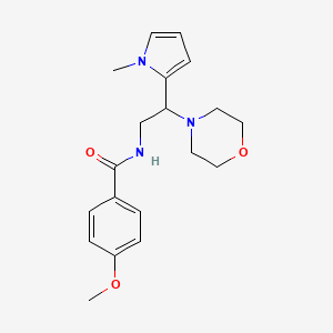 molecular formula C19H25N3O3 B3005802 4-methoxy-N-(2-(1-methyl-1H-pyrrol-2-yl)-2-morpholinoethyl)benzamide CAS No. 1049363-04-3