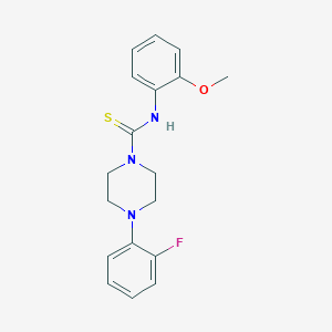 B3005803 4-(2-fluorophenyl)-N-(2-methoxyphenyl)piperazine-1-carbothioamide CAS No. 461458-88-8