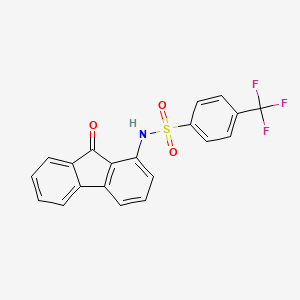 molecular formula C20H12F3NO3S B3005833 N-(9-oxo-9H-fluoren-1-yl)-4-(trifluoromethyl)benzenesulfonamide CAS No. 866155-12-6