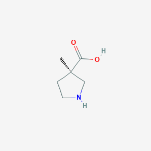 molecular formula C6H11NO2 B3005843 (R)-3-methylpyrrolidine-3-carboxylic acid CAS No. 1410783-77-5